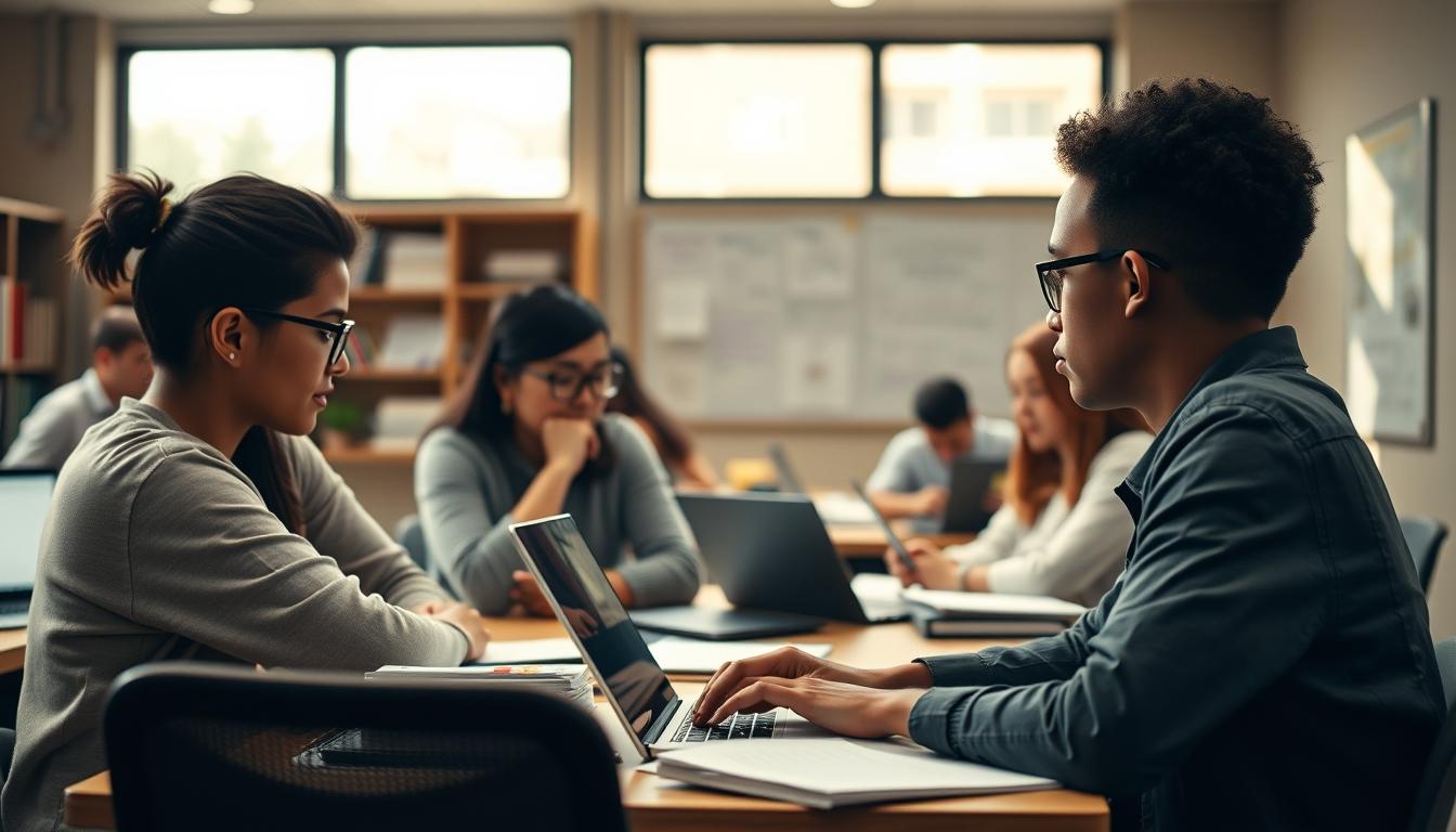 Modern university campus for students